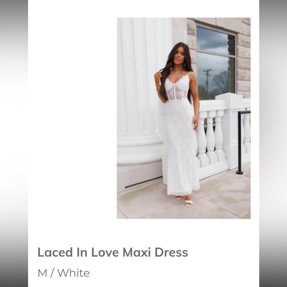 Laced In Love White Maxi Dress
